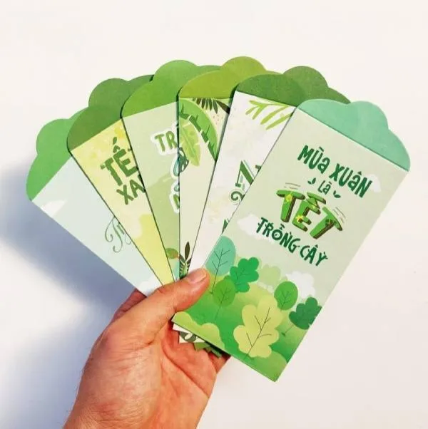 Mê Mẩn +20 Mẫu Bao Lì Xì Màu Xanh: Lời Chúc Tài Lộc, May Mắn | In Đồng Lợi | 4