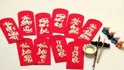 Bao Lì Xì Viết Thư Pháp
