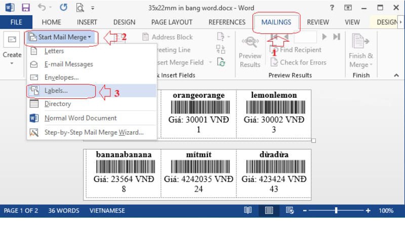 Cách Làm Tem Nhãn Trong Word 2016 