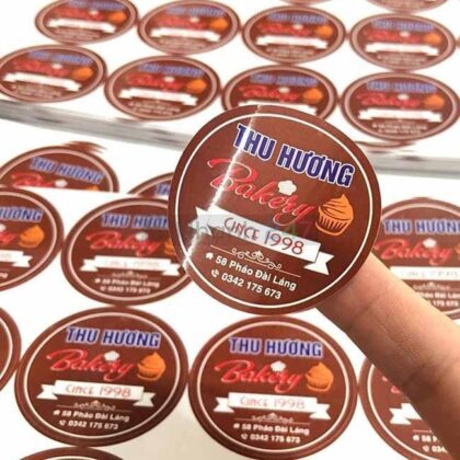 Tem Nhãn Decal Giấy Bóng In Theo Yêu Cầu