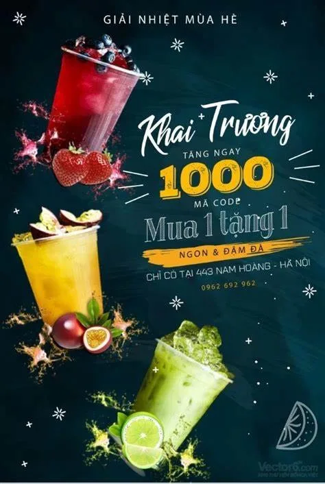 Mẫu Poster Khai Trương Đẹp - Ấn Tượng Thu Hút Khách Hàng | In Đồng Lợi | 2