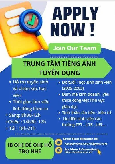 Mẫu Poster Tuyển Dụng
