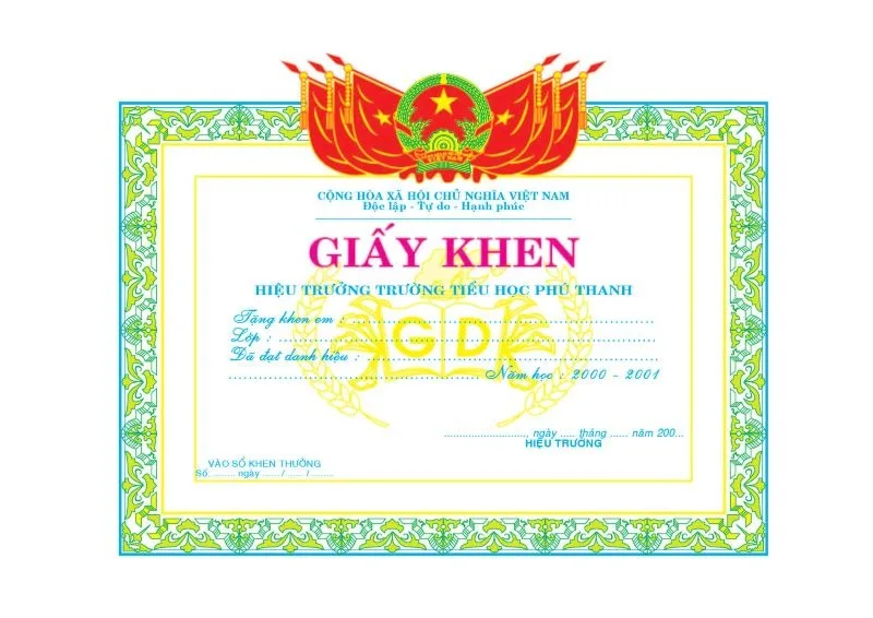 50+ Mẫu Giấy Khen Miễn Phí, Dễ Dùng, Chuẩn Bộ Giáo Dục | In Đồng Lợi | 10