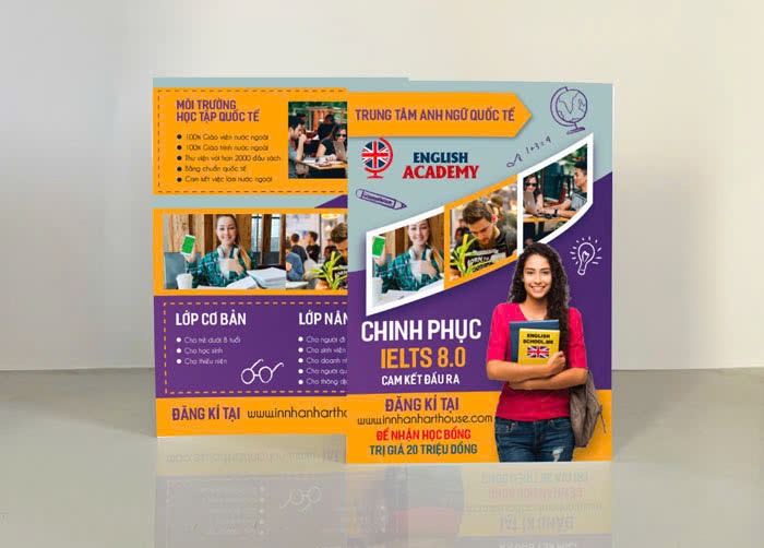 Mẫu Tờ Rơi Quảng Cáo Trung Tâm Ngoại Ngữ