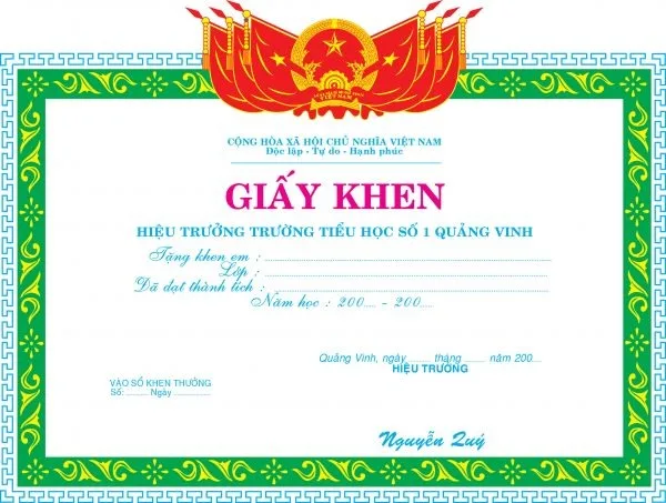 50+ Mẫu Giấy Khen Miễn Phí, Dễ Dùng, Chuẩn Bộ Giáo Dục | In Đồng Lợi | 16