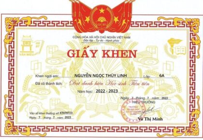 Mẫu Bằng Khen