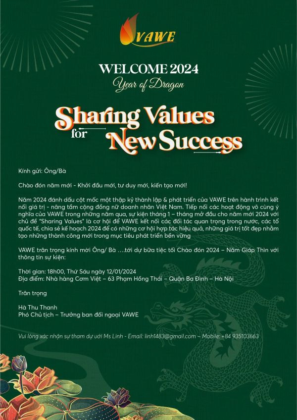 Mẫu Thư Mời Họp Mặt