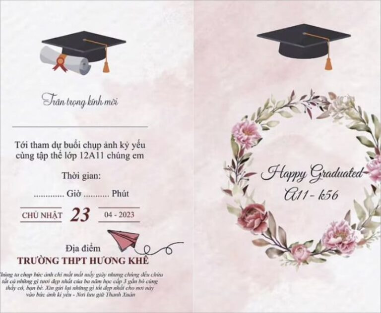 Thiệp Mời Dự Lễ Tốt Nghiệp