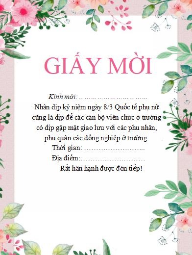 Mẫu Giấy Mời Gặp Mặt Phổ Biến Nhất Hiện Nay Và Cách Soạn Chuẩn | In Đồng Lợi | 7