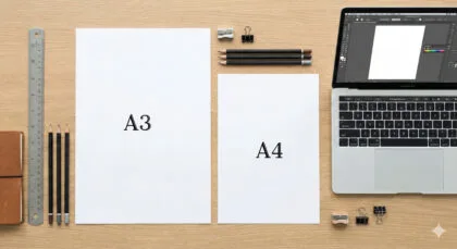 Kích Thước Khổ Giấy A3 Chuẩn So Với Giấy A4 Và Vật Dụng Văn Phòng