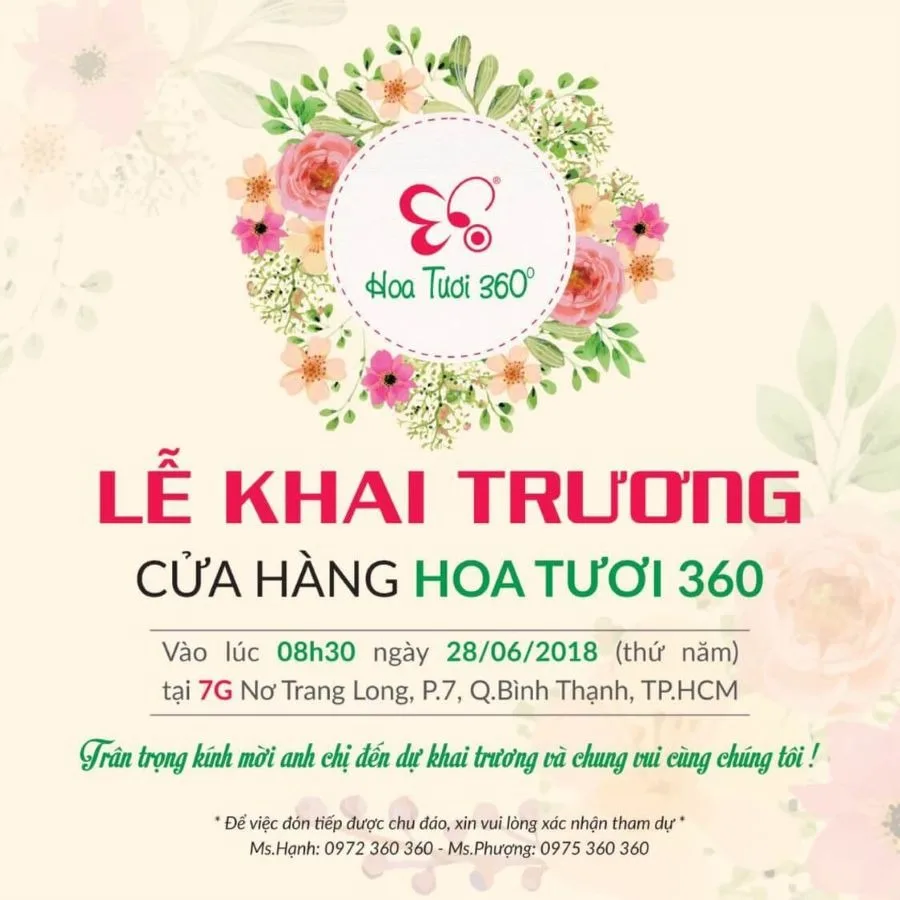 Mẫu Thiệp Mời Khai Trương