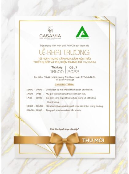 Gợi Ý Mẫu Thiệp Mời Khai Trương Đẹp, Chuyên Nghiệp &Amp; Dễ Tạo Dấu Ấn | In Đồng Lợi | 8