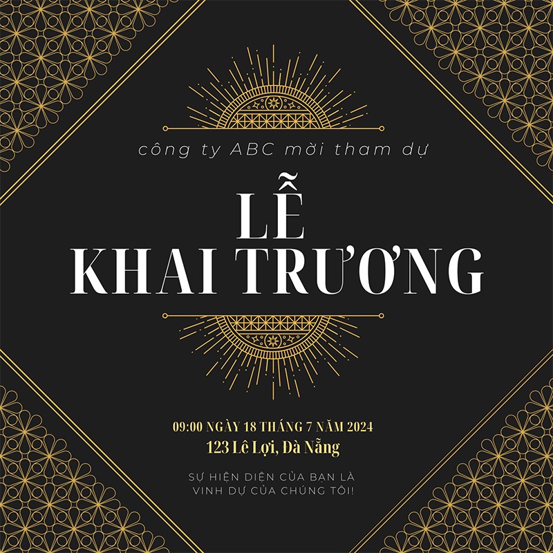 Gợi Ý Mẫu Thiệp Mời Khai Trương Đẹp, Chuyên Nghiệp &Amp; Dễ Tạo Dấu Ấn 5 Mau Thiep Moi Khai Truong 8 Gợi Ý Mẫu Thiệp Mời Khai Trương Đẹp, Chuyên Nghiệp &Amp; Dễ Tạo Dấu Ấn | In Đồng Lợi | 4