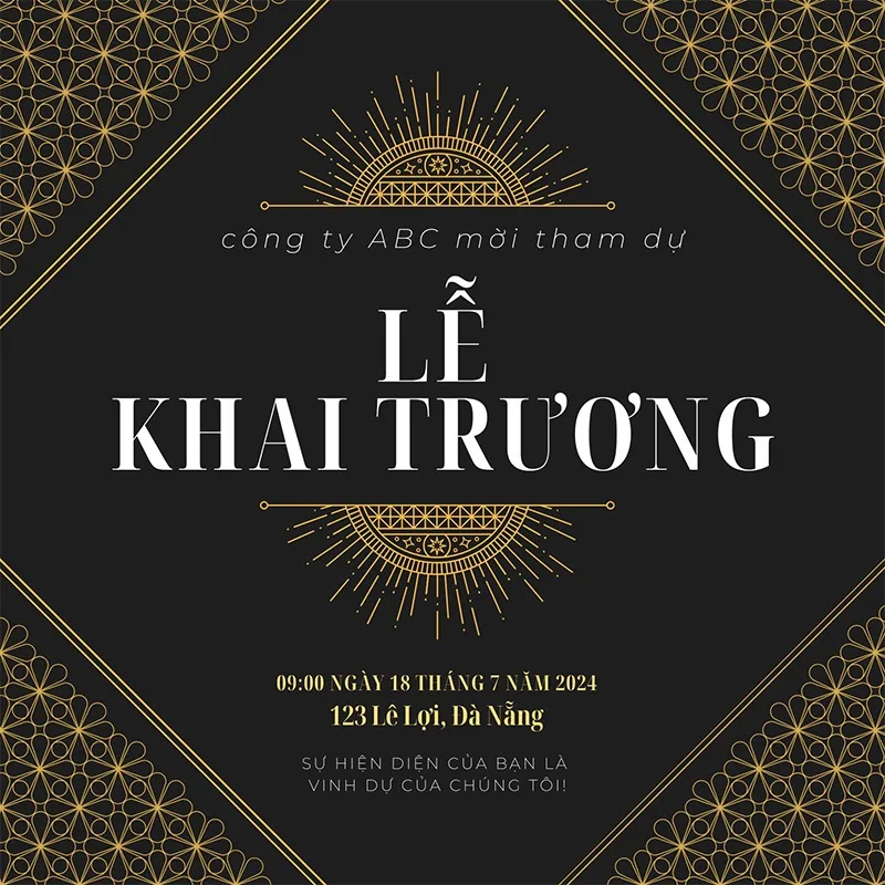 Gợi Ý Mẫu Thiệp Mời Khai Trương Đẹp, Chuyên Nghiệp &Amp; Dễ Tạo Dấu Ấn | In Đồng Lợi | 4