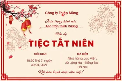 Mẫu Thiệp Mời Tất Niên Chuyên Nghiệp 2026 Cách Soạn Nội Dung &Amp; Thiết Kế Thu Hút | In Đồng Lợi | 9