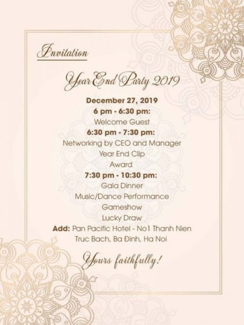 Thư Mời Dự Tiệc Bằng Tiếng Anh: Cách Viết Chuẩn, Mẫu Hay &Amp; Ứng Dụng Thực Tế | In Đồng Lợi | 4