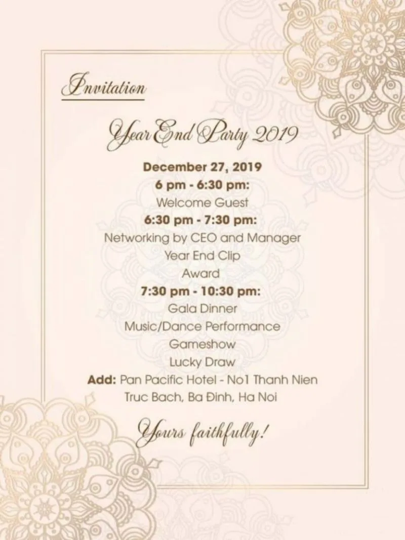 Thư Mời Dự Tiệc Bằng Tiếng Anh: Cách Viết Chuẩn, Mẫu Hay &Amp; Ứng Dụng Thực Tế | In Đồng Lợi | 4