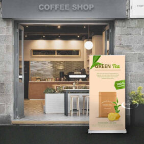 Mau Standee Quan Cafe