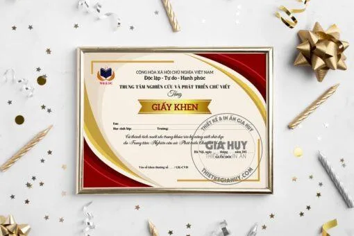 In Bằng Khen Là Giấy Gì