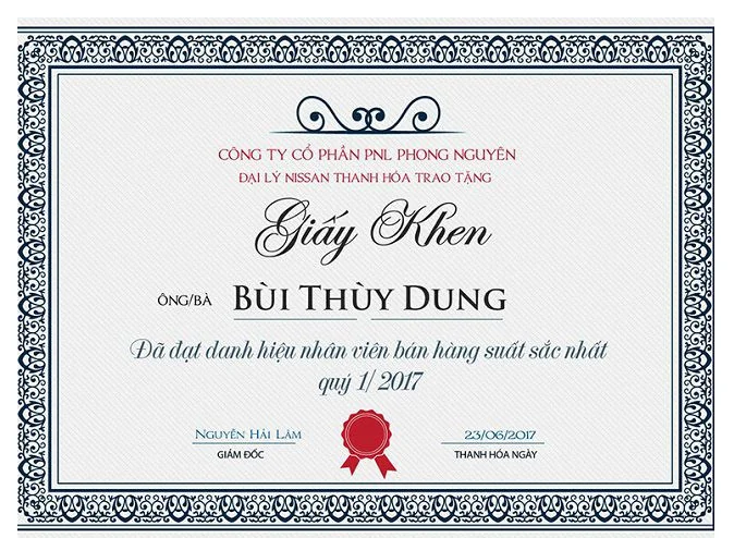 In Giấy Khen - Bằng Khen 19 In Giay Khen Giay Glossy In Giấy Khen Giá Rẻ Hà Nội