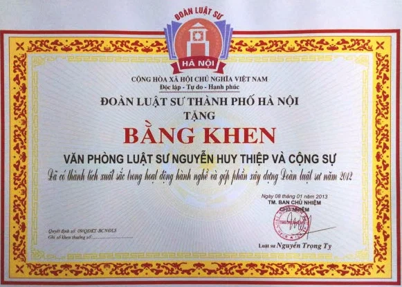 Ảnh Bằng Khen