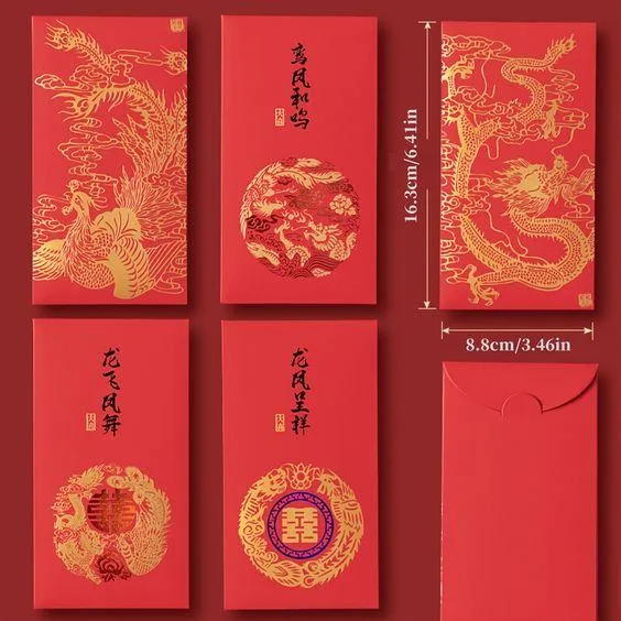 Mẫu Bao Lì Xì Đỏ Xuân Giáp Thìn 2024 | In Đồng Lợi | 2