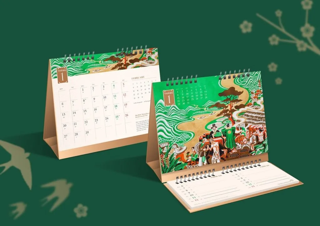 6 Mẫu Lịch Tết Đẹp Phổ Biến Thường Được Sử Dụng 11 Lich De Ban Chu M 1 Mẫu Lịch Tết Để Bàn Chữ M