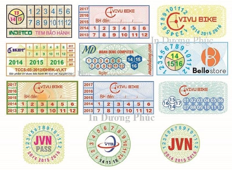 In Tem, Nhãn, Decal Giấy 22 Ảnh Tem Vỡ Bảo Hành